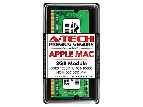 A-Tech 2GB RAM for Apple MacBook Pro (Early/Late 2011), iMac (Mid 2010, Mid/Late 2011), Mac mini (Mid 2011) DDR3 1333MHz PC3-10600 SODIMM 204-Pin...