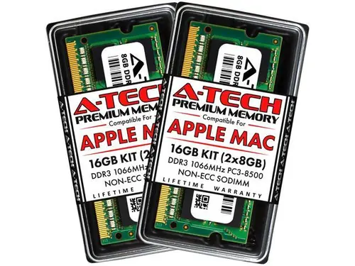 A-Tech 16GB Kit (2x8GB) RAM for Apple MacBook Pro (Mid 2010), MacBook (Mid 2010), iMac (Late 2009), Mac mini (Mid 2010) DDR3 1066MHz PC3-8500...