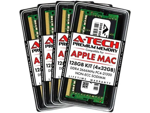 A-Tech 128GB Kit (4x32GB) RAM for Apple iMac (2019, 2020) DDR4 2666MHz PC4-21300 SODIMM 260-Pin Memory Upgrade