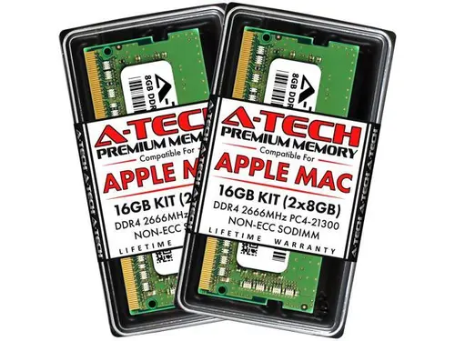 A-Tech 16GB Kit (2x8GB) RAM for Apple iMac (2019, 2020), Mac mini (Late 2018, Early 2020) DDR4 2666MHz PC4-21300 SODIMM 260-Pin Memory Upgrade