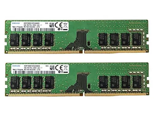 samsung 16gb (2x8gb) ddr4 2666mhz dimm pc4-21300 udimm non-ecc 1rx8 1.2v cl19 288-pin desktop computer ram memory upgrade kit m