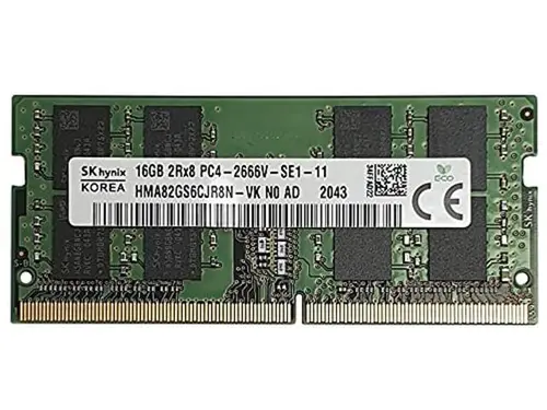 hma82gs6cjr8n-vk hynix 16gb 2rx8 pc4-2666v-s memory module (1x16gb)