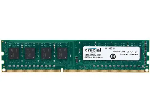 Crucial 4GB DDR3 1600 (PC3 12800) Desktop Memory Model CT51264BA160BJ