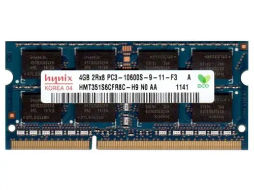 Hynix 4GB 204-Pin DDR3 SO-DIMM DDR3 1333 (PC3 10600) Laptop Memory Model HMT351S6CFR8C-H9