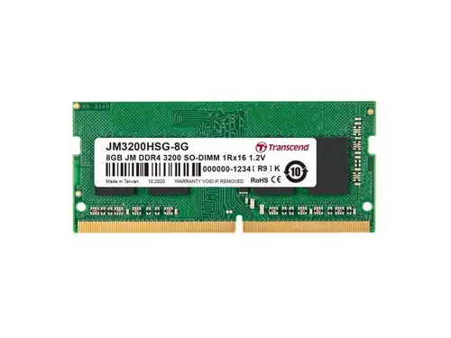8GB Transcend JetRam DDR4 3200Mhz PC4-25600 CL22 SO-DIMM Laptop Module 260 Pins