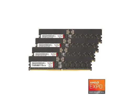 V-COLOR DDR5 128GB (32GBx4) 6800MHz CL34 2Gx8 2Rx8 OC R-DIMM (Overclocking ECC Registered DIMM) 1.4V Memory Ram for TRX50 Workstation (AMD EXPO)...