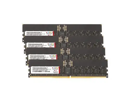V-COLOR DDR5 128GB (32GBx4) 4800MHz CL40 2Rx4 ECC R-DIMM (ECC Registered DIMM) 1.1V Memory Ram for Server and Workstations with Hynix IC...