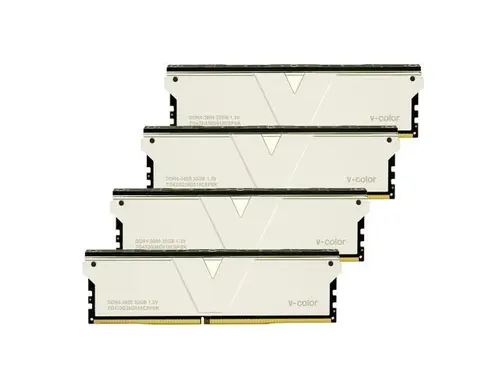 V-COLOR Skywalker Plus DDR4 3600(PC4 28800) 128GB (4x32GB) CL18 Desktop Memory for Workstation (HEDT), Ultra-Low Timing, 288-Pin, TO432G36D818CSPSK