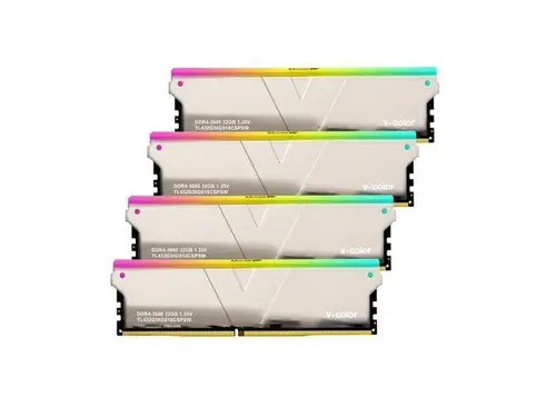 V-COLOR Skywalker Plus RGB DDR4 3600(PC4 28800) 128GB (4x32GB) CL18 Desktop Memory for Workstation (HEDT), Ultra-Low Timing, 288-Pin,...