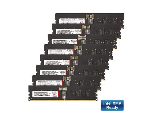 V-COLOR DDR5 128GB (16GBx8) 6800MHz CL34 Overclocking R-DIMM 2Gx8 1Rx8 1.4V ECC Registered DIMM Memory for W790 Workstation (Intel XMP)...