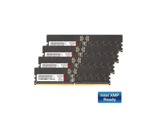 V-COLOR DDR5 128GB (32GBx4) 5600MHz CL36 Overclocking R-DIMM 2Rx8 1.25V ECC Registered DIMM Memory for W790 Workstation (Intel XMP) (TR532G56S436Q)