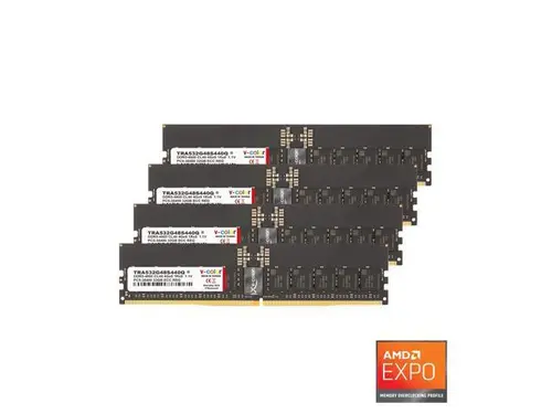 V-COLOR DDR5 128GB (32GBx4) 4800MHz CL40 2Rx8 JEDEC R-DIMM (ECC Registered DIMM) 1.1V Memory Ram for TRX50 Workstation (AMD EXPO) (TRA532G48S440Q)