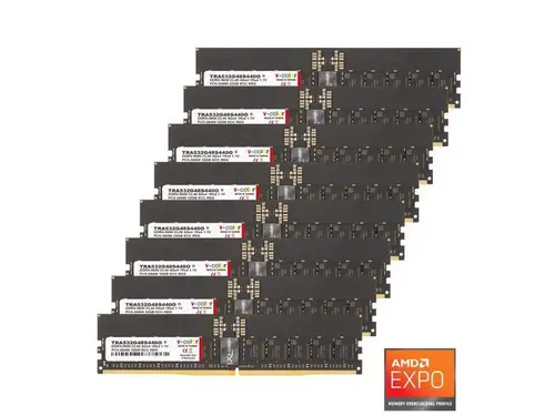 V-COLOR DDR5 256GB (32GBx8) 4800MHz CL36 2Rx8 R-DIMM (ECC Registered DIMM) 1.1V Memory Ram for WRX90 Workstation (AMD EXPO) (TRA532G48S440O)