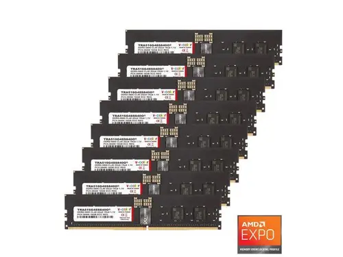 V-COLOR DDR5 128GB (16GBx8) 4800MHz CL40 2Gx8 1Rx8 JEDEC R-DIMM (ECC Registered DIMM) 1.1V Memory Ram for WRX90 Workstation (AMD EXPO)...