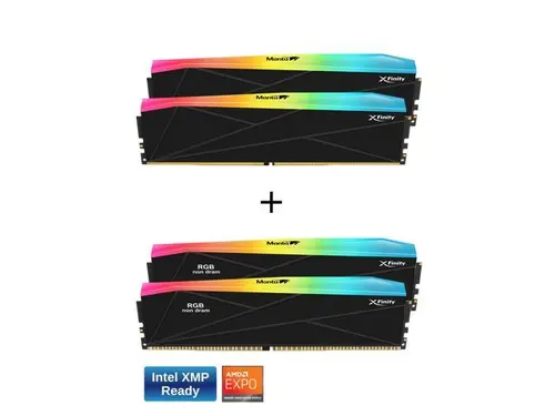 V-COLOR DDR5 2+2 SCC KIT Manta XFinity 32GB(16GBx2) 7800MHz with RGB Filler kit CL38 1.45V RGB Gaming Desktop Upgrade RAM Memory Module - Black...