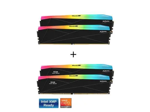 V-COLOR DDR5 SCC 2+2 KIT Manta XFinity 32GB(16GBx2) 8000MHz with RGB Filler kit CL38 1.45V RGB Gaming Desktop Upgrade RAM Memory Module - Black...