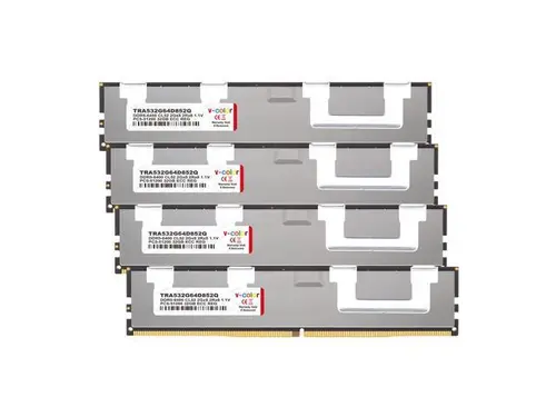 V-COLOR DDR5 128GB (32GBx4) 6400MT/s CL52 ECC R-DIMM 1.1V Memory Ram for AMD TRX50/WRX90 Workstations with Hynix IC (TRA532G64D852Q)