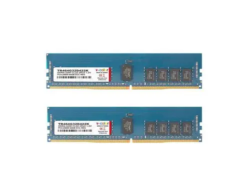 V-Color DDR4 128GB (2x 64GB) 3200MHz (PC4-25600) Server Memory Ram Module Upgrade Workstation Networking Platform Embedded Systems Dual Rank ECC...
