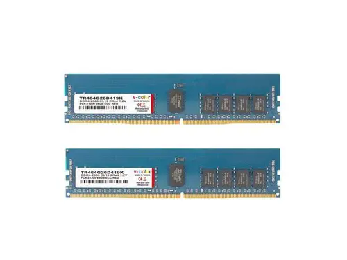 V-Color DDR4 128GB (2x 64GB) 2666MT/s (PC4-21300) Server Memory Ram Module Workstation Networking Platforms Embedded System Upgrade Dual Rank ECC-R...