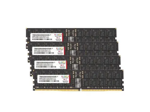 V-COLOR 1TB (256GBx4) DDR5 5600MHz PC5-44800 8Rx4 CL52 1.1V ECC Registered RDIMM Server Memory with Hynix IC (TR5256G56O452Q)