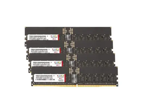 V-COLOR DDR5 512GB (128GBx4) 5600MT/s CL52 ECC R-DIMM 1.1V Memory Ram for AMD TRX50/WRX90 and select Intel W790/W890 Workstations with Hynix IC...
