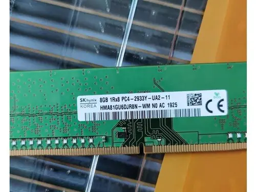 Sk Hynix HMA81GU6DJR8N-WM DDR4 8GB 2933Mhz 1RX8 PC4-23400 non-ECC Unbuffered CL15 288 Pin Dimm 1.2V Memory Module For Desktop