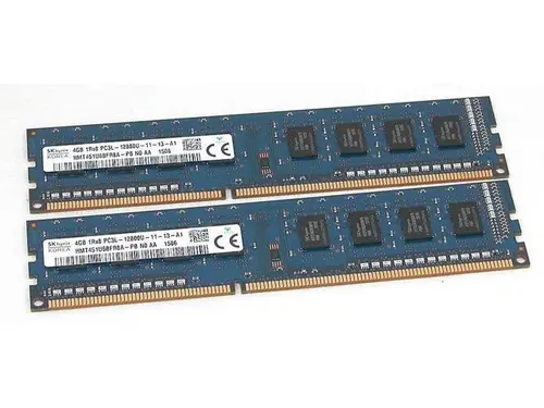 2 x 4GB (8GB TOTAL) SK Hynix HMT451U6BFR8A-PB PC3L-12800U 1Rx8 Desktop Memory