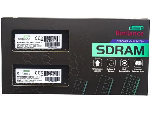 Rimlance 32GB (2X16GB) 1.2V DDR4 2400MHZ PC4-19200 UDIMM 2RX8 Desktop Memory