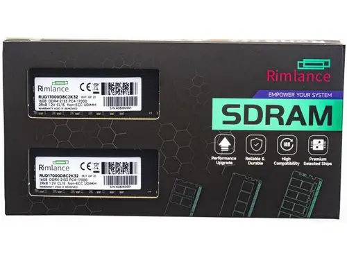 Rimlance 32GB (2X16GB) 1.2V DDR4 2133MHz PC4-17000 UDIMM 2RX8 Desktop Memory