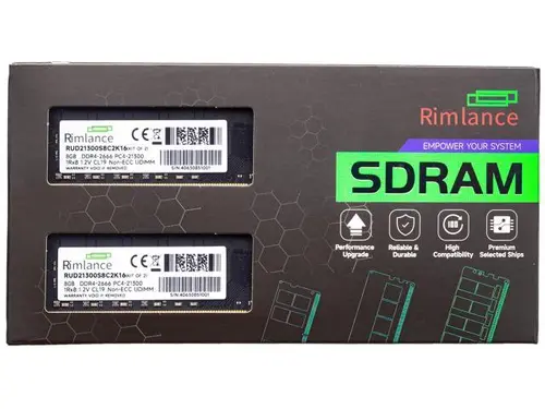 Rimlance 16GB (2X8GB) 1.2V DDR4 2666MHZ PC4-21300 UDIMM 1RX8 Desktop Memory