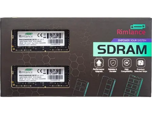 Rimlance 32GB (2X16GB) 1.2V DDR4 2933MHZ PC4-23400 SODIMM 2RX8 Laptop Memory