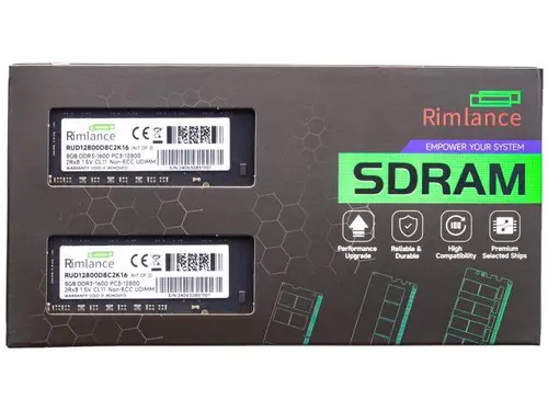 Rimlance 16GB (2X8GB) 1.5V DDR3 1600MHZ PC3-12800 UDIMM 2RX8