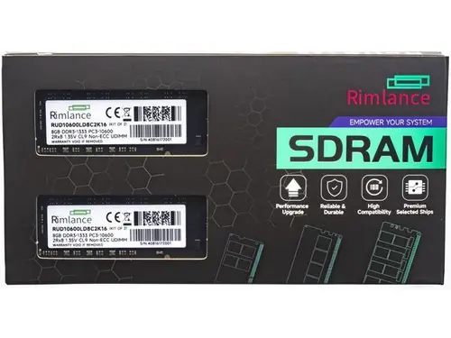 Rimlance 16GB (2X8GB) 1.35V DDR3 1333MHZ PC3-10600 UDIMM 2RX8