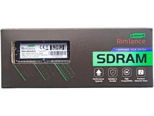 Rimlance 4GB (1X4GB) 1.5V DDR3 1600MHZ PC3-12800 SODIMM 2RX8