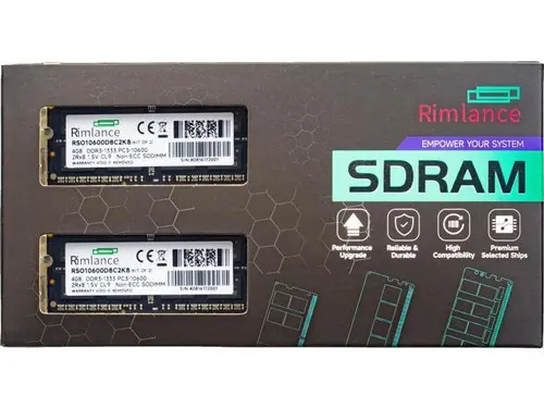 Rimlance 8GB (2X4GB) 1.5V DDR3 1333MHZ PC3-10600 SODIMM 2RX8