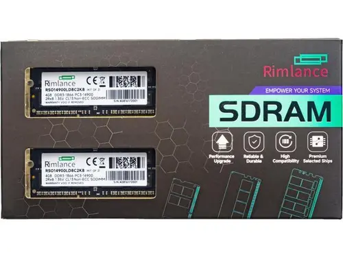 Rimlance 8GB (2X4GB) 1.35V DDR3 1866MHZ PC3-14900 SODIMM 2RX8