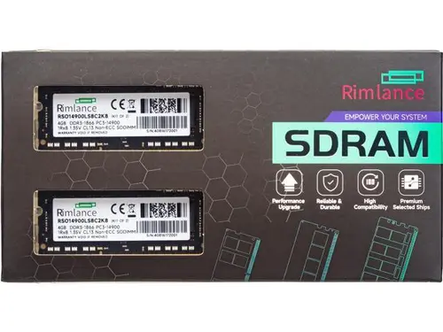 Rimlance 8GB (2X4GB) 1.35V DDR3 1866MHZ PC3-14900 SODIMM 1RX8