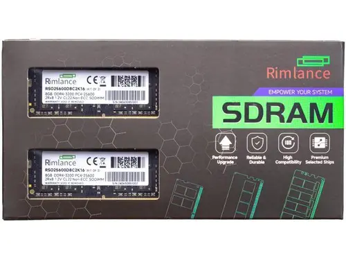 Rimlance 16GB (2X8GB) 1.2V DDR4 3200MHZ PC4-25600 SODIMM 2RX8