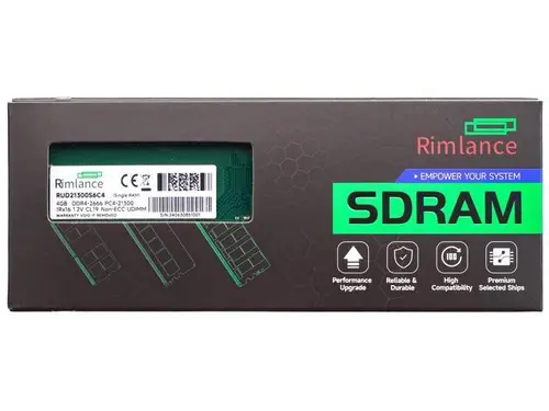Rimlance 4GB (1X4GB) 1.2V DDR4 2666MHZ PC4-21300 UDIMM 1RX16