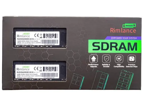 Rimlance 32GB (2X16GB) 1.2V DDR4 3200MHZ PC4-25600 UDIMM 2RX8