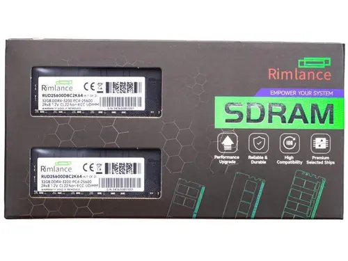 Rimlance 64GB (2X32GB) 1.2V DDR4 3200MHZ PC4-25600 UDIMM 2RX8