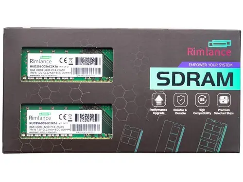 Rimlance 16GB (2X8GB) 1.2V DDR4 3200MHZ PC4-25600 UDIMM 1RX16