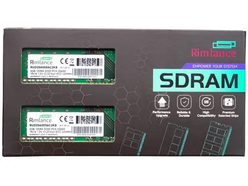 Rimlance 8GB (2X4GB) 1.2V DDR4 3200MHZ PC4-25600 UDIMM 1RX16