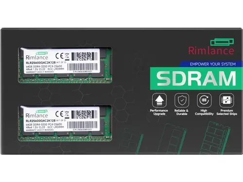 Rimlance 128GB (2X64GB) 1.2V DDR4 3200MHZ PC4-25600 LRDIMM 4RX4