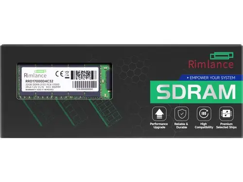 RIMLANCE 32GB (1X32GB) DDR4 2133MHZ PC4-17000 2RX4 1.2V 288-PIN ECC Registered RDIMM Server Memory