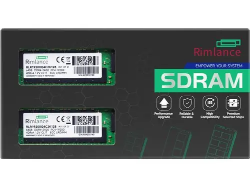 Rimlance 128GB (2X64GB) 1.2V DDR4 2400MHZ PC4-19200 LRDIMM 4RX4