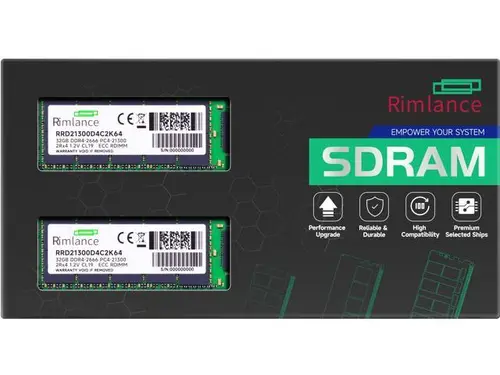 RIMLANCE 64GB(2X32GB) DDR4 2666MHz PC4-21300 2RX4 1.2V 288-PIN ECC Registered RDIMM Server Memory