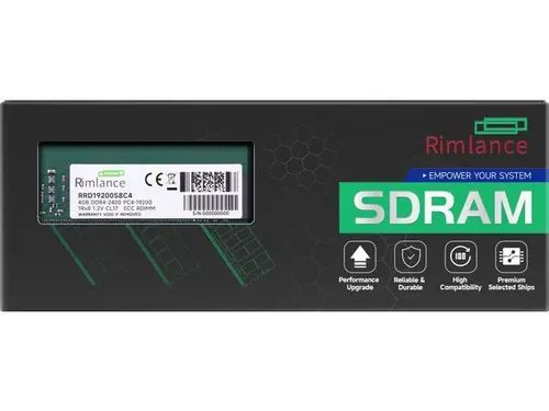 RIMLANCE 4GB (1X4GB) DDR4 2400MHz PC4-19200 1Rx8 1.2V 288-PIN ECC Registered RDIMM Server Memory
