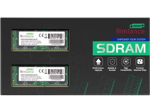 RIMLANCE RAM 32GB (2X16GB) 1.2V DDR4 2400MHz PC4-19200 ECC SODIMM 2RX8