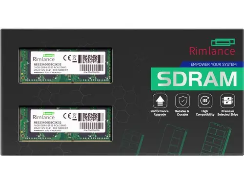 RIMLANCE RAM 32GB (2X16GB) 1.2V DDR4 2933MHz PC4-23400 ECC SODIMM 2RX8